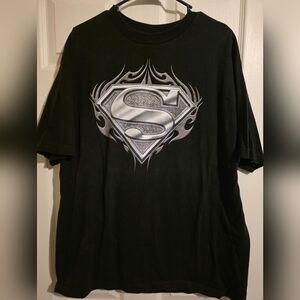 DC Comics Black and Silver Superman Tee